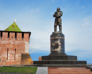 Voyage Russie, Nijni Novgorod - Monument en l'honneur de Tchkalov