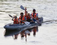 Kayak et chiens Huskys, Voyage Russie