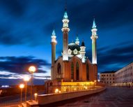 Kazan - Mosquée de nuit