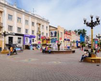 Voyage russie, bouriatie, Oulan Oude - Rue centrale piétonne