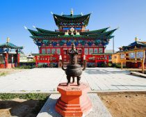 Voyage Russie, Baikal, Bouriatie, Oulan Oude - Temple Ivolguinsk