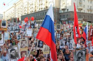 Marche des Immortels à Moscou