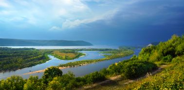 Voyage Russie, Volga - Vue de la Volga aux alentours de Samara