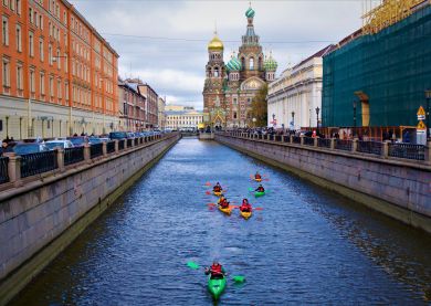 Tour de ville en kayak - Saint-Pétersbourg